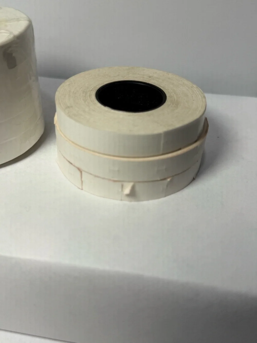 Vintage White Price Labels Retail Pricing Stickers Lot of 8 Rolls